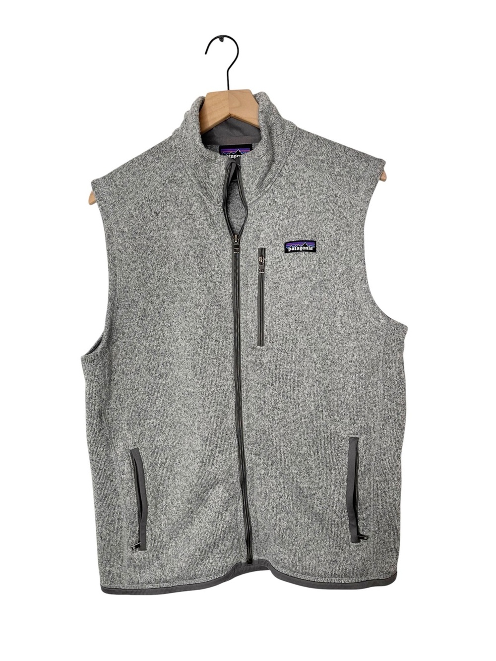 PATAGONIA Better Sweater Vest Full Zip Grey Men’s Size Large